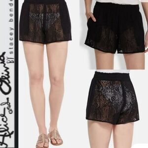 Alice + Olivia lace swim coverup shorts with pockets!